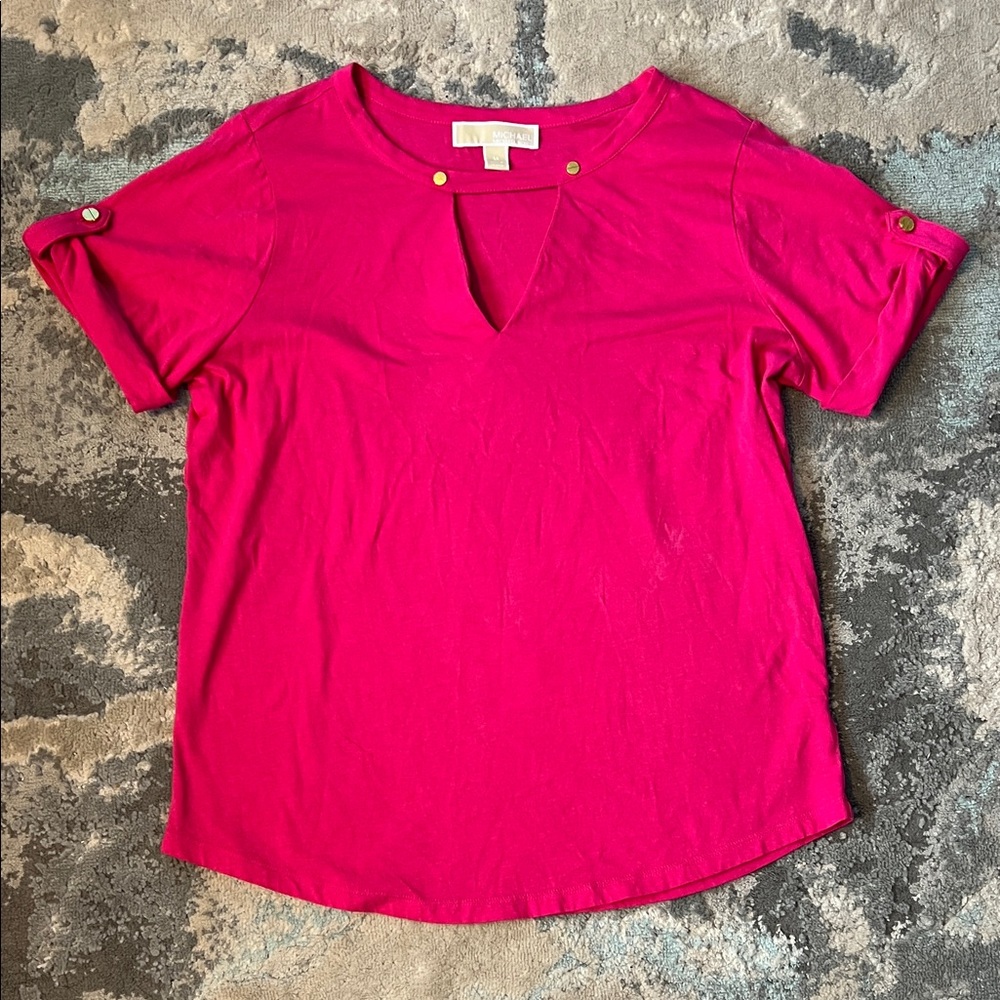 Michael Kors Fuchsia Short Sleeve Tee
